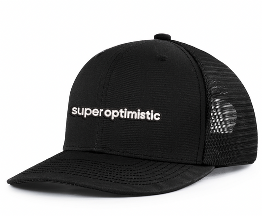 Super Optimistic Snapback Hat (All Black)